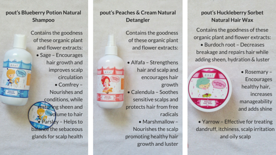 pout care, pout hair & body care, natural hair product for children